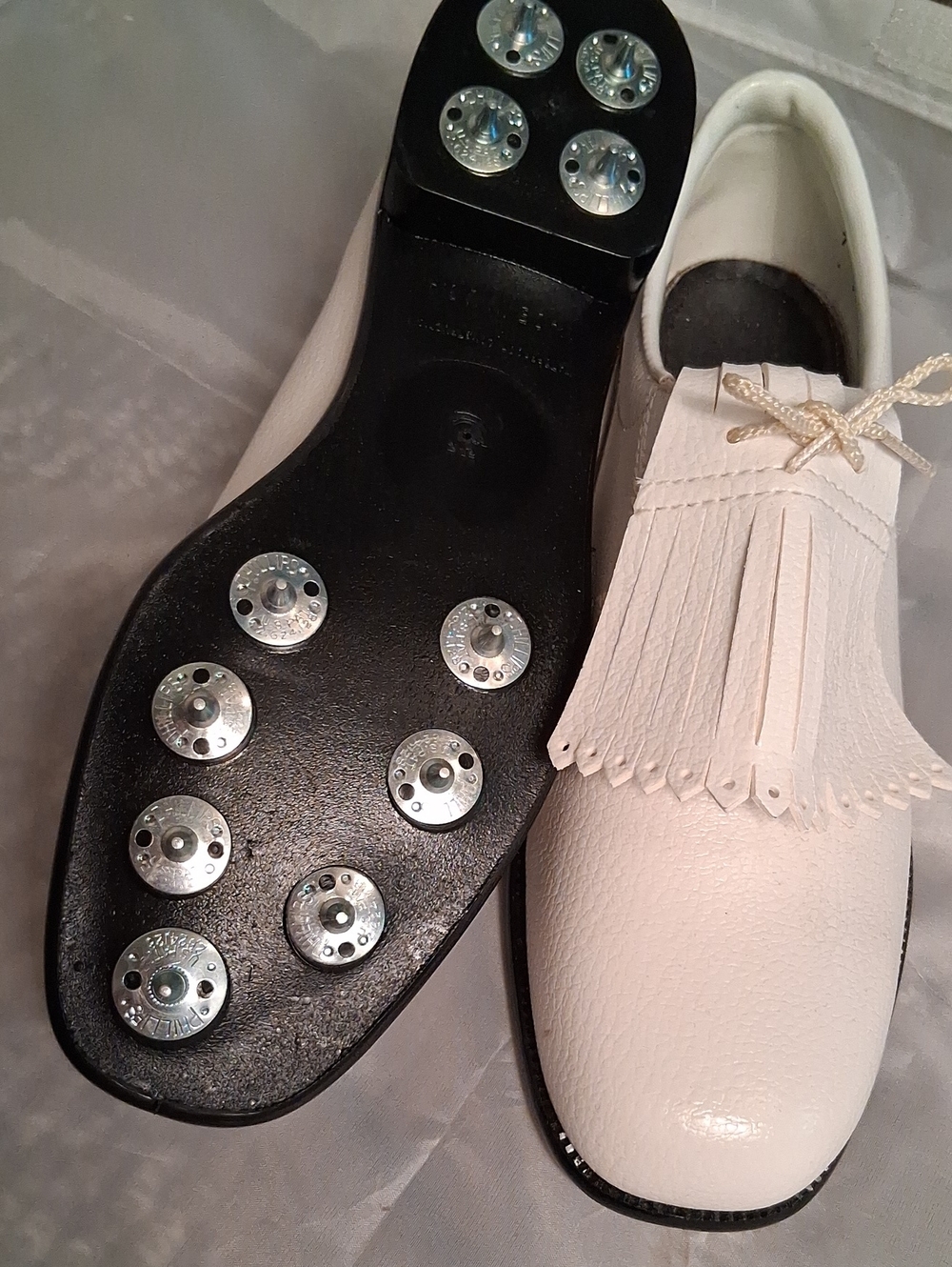 USA Made Vintage Unbranded Men's Kiltie Golf Shoe Size 7.5M New Old Stock Retro